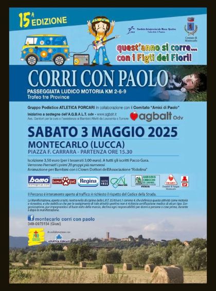 Corri con Paolo - 15ᵃ Edizione - Sabato 3 maggio 2025 Corri con Paolo - 15ᵃ Edizione - Sabato 3 maggio 2025