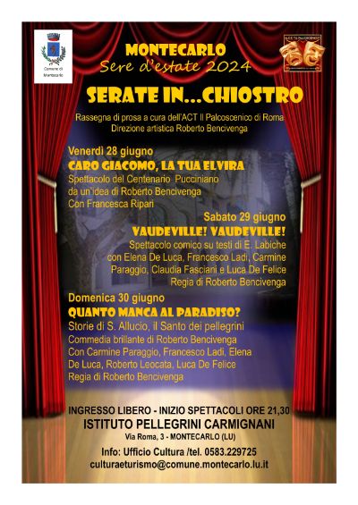 Locandina generale 2024 - serate in chiostro